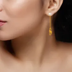 22k Sleek Gold Earrings Design For You