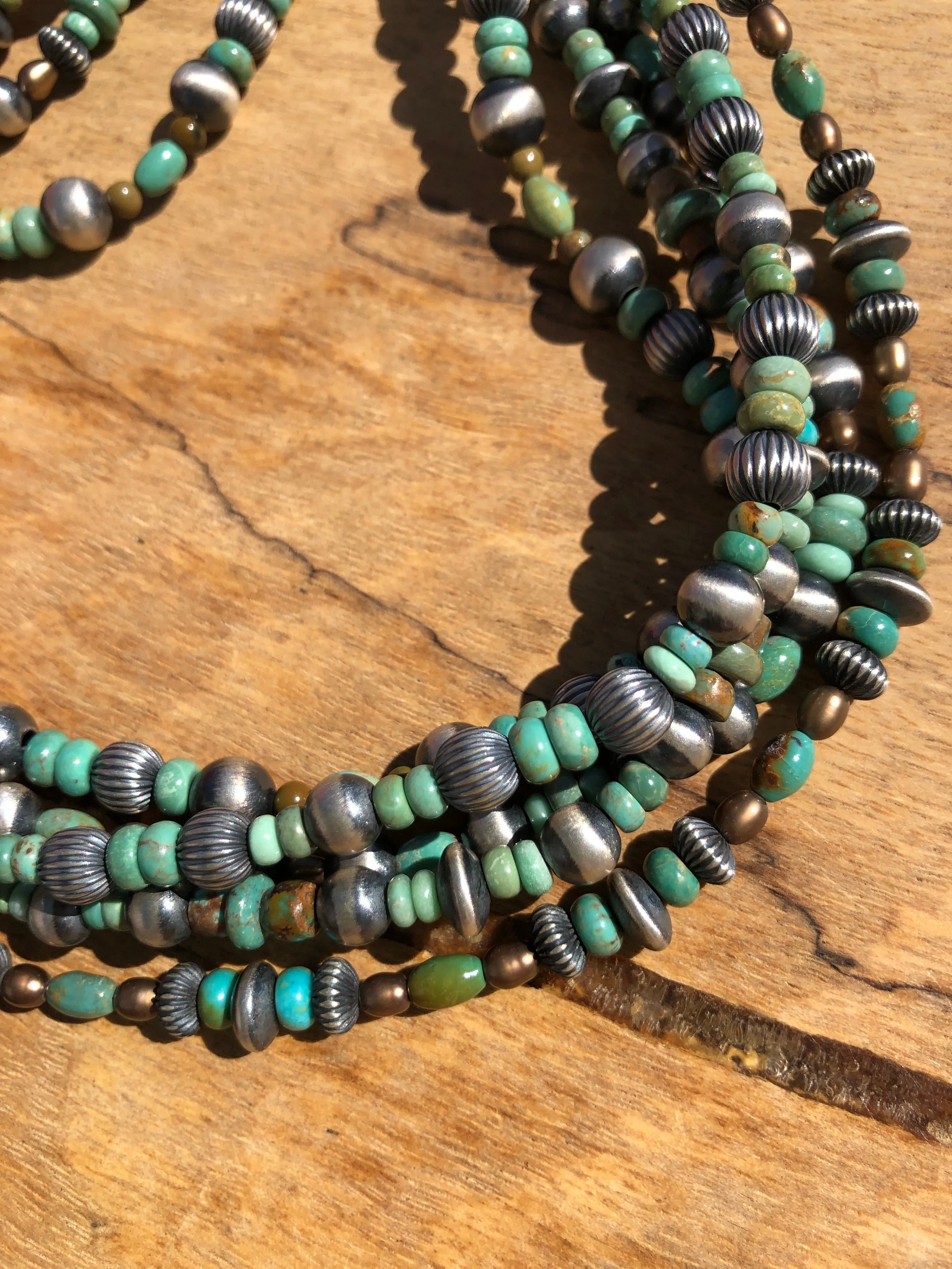 4 Strand Pendant Necklace Set
