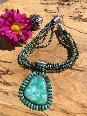 4 Strand Pendant Necklace Set