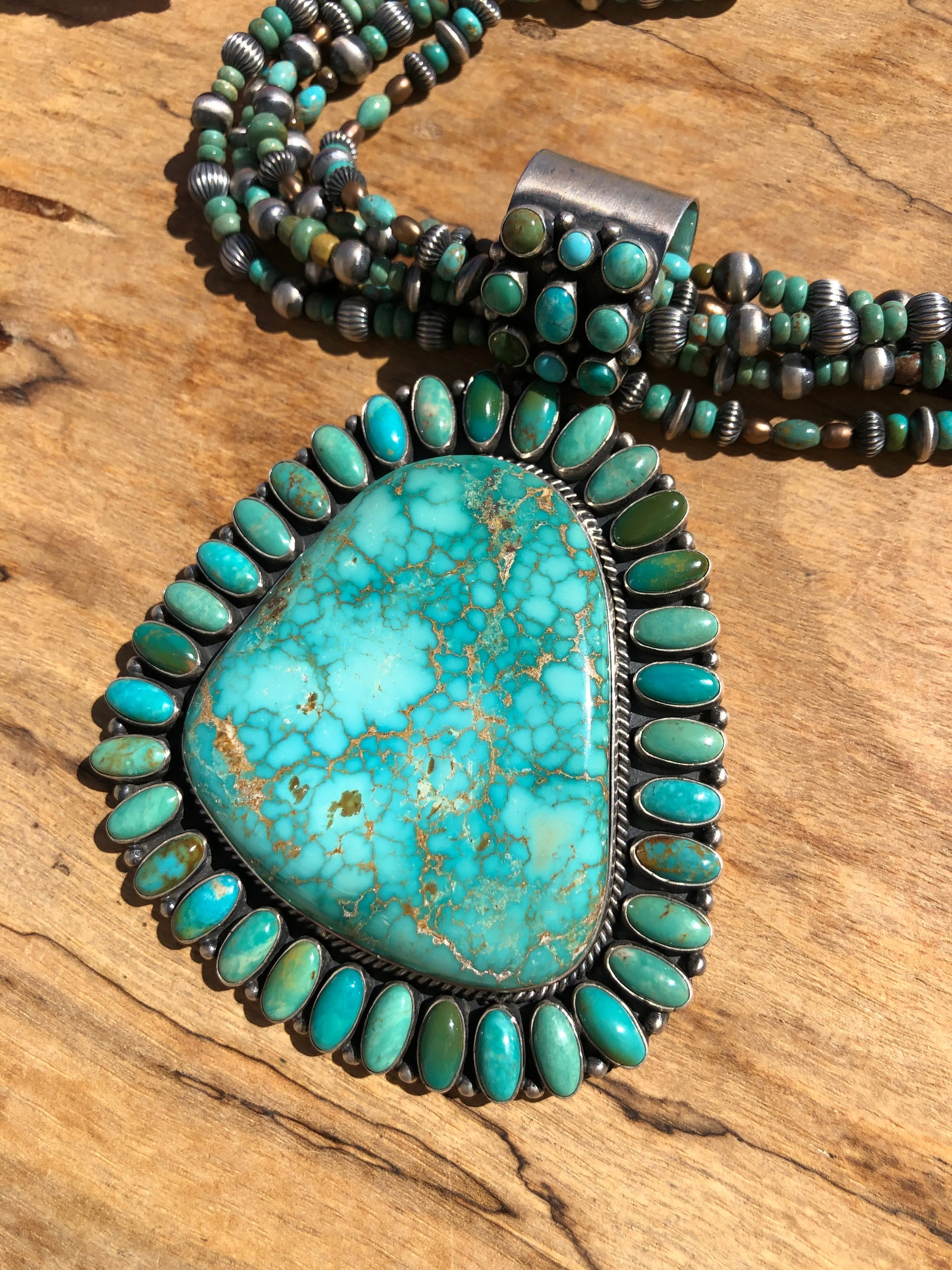 4 Strand Pendant Necklace Set