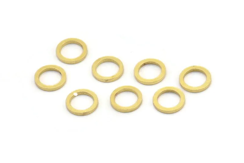 8mm Brass Ring, 50 Raw Brass Circle Connectors (8x1mm) A3773