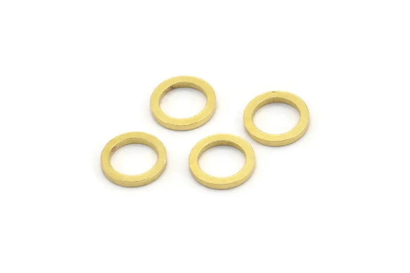 8mm Brass Ring, 50 Raw Brass Circle Connectors (8x1mm) A3773