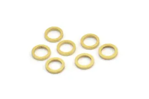 8mm Circle Connectors - 50 Raw Brass Circle Connectors (8x1.2mm) N0437