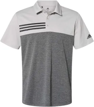 adidas - Heathered Colorblocked 3-Stripes Polo - A508