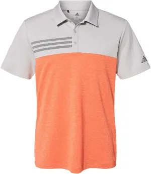 adidas - Heathered Colorblocked 3-Stripes Polo - A508
