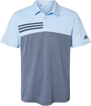 adidas - Heathered Colorblocked 3-Stripes Polo - A508