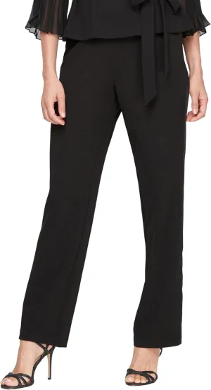 Alex Evenings Women's Straight Leg Dress Pant for Mother of The Bride, Elegant Party Outfit (Petite and Regular Sizes)