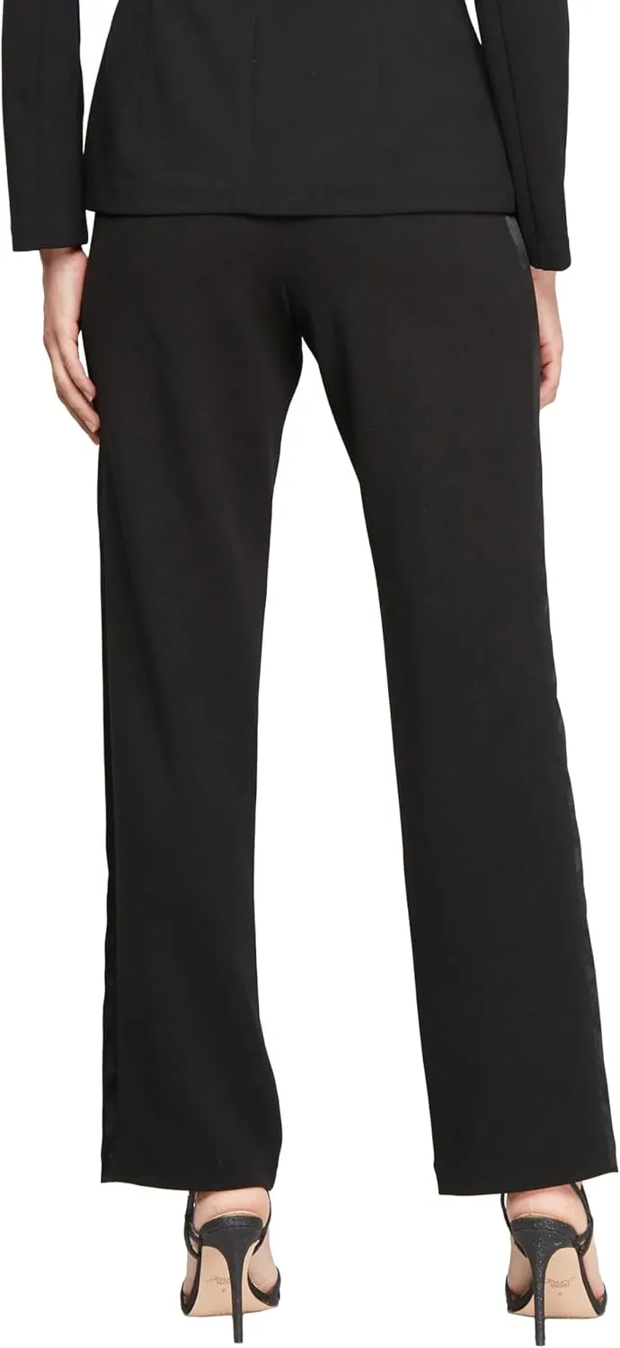 Alex Evenings Women's Straight Leg Dress Pant for Mother of The Bride, Elegant Party Outfit (Petite and Regular Sizes)