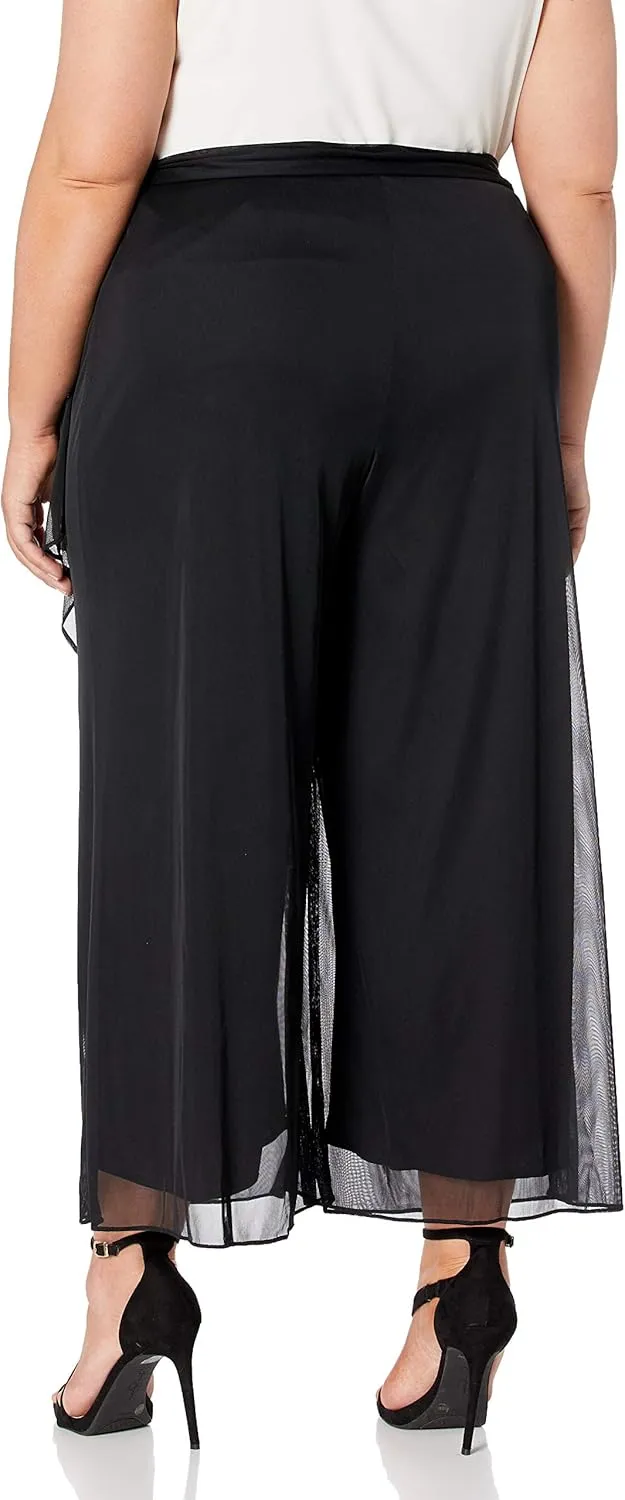 Alex Evenings Women's Wide Leg Chiffon Dress Mother of The Bride, Elegant Formal Pant (Plus Size)