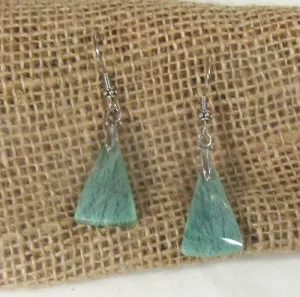 Amazonite Designer Cut Earrings Fashionable Gemstone Drop Earrings