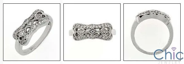 Anniversary 0.50 TCW Pave Set Cubic Zirconia Cz Ring