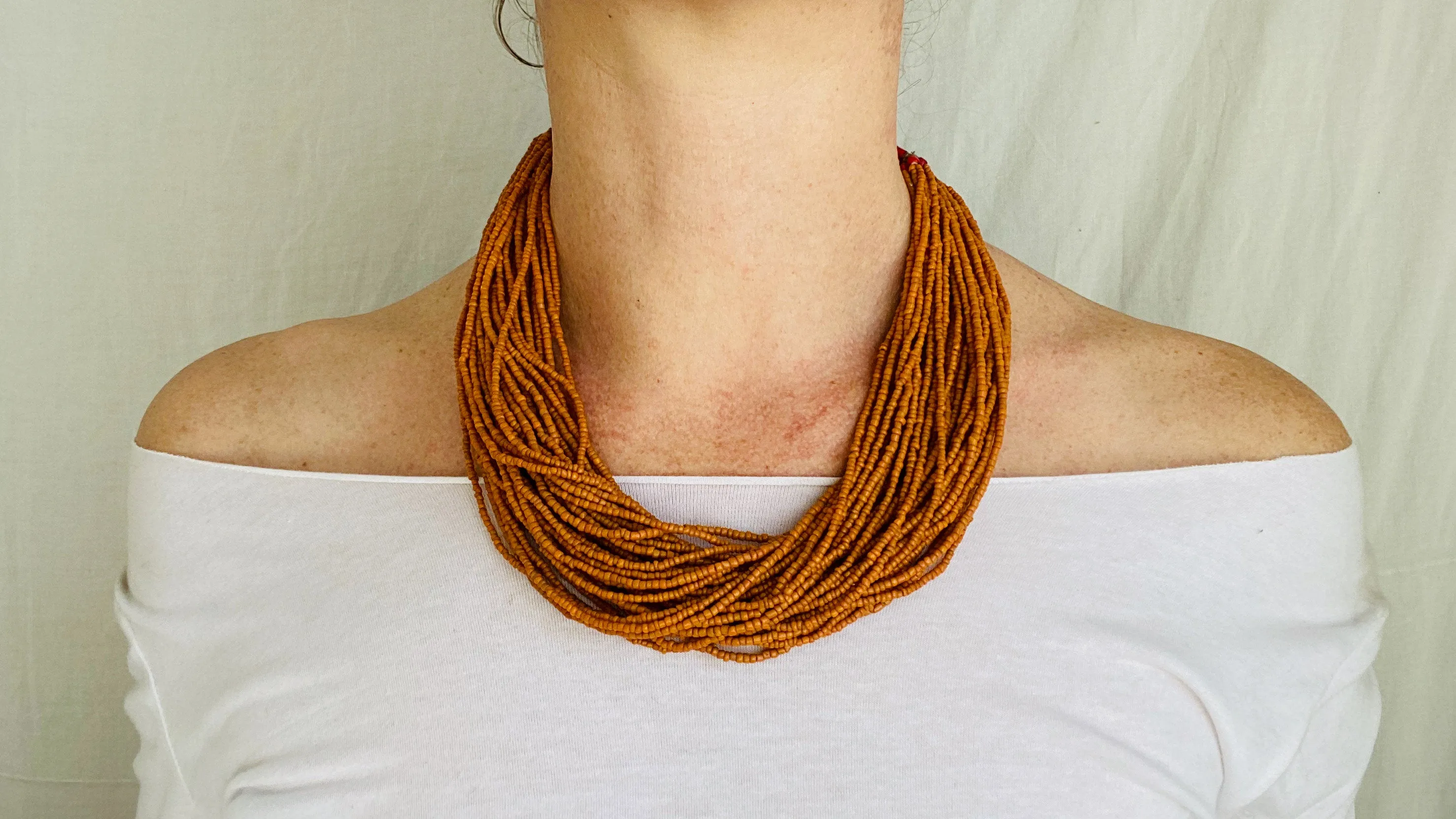Antique Naga Multi-Strand Necklace. Nagaland, India. Tribal