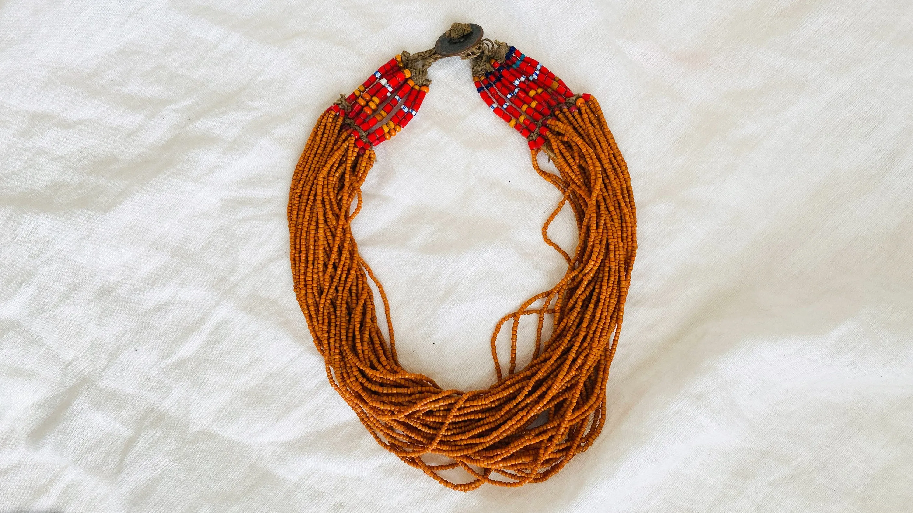 Antique Naga Multi-Strand Necklace. Nagaland, India. Tribal