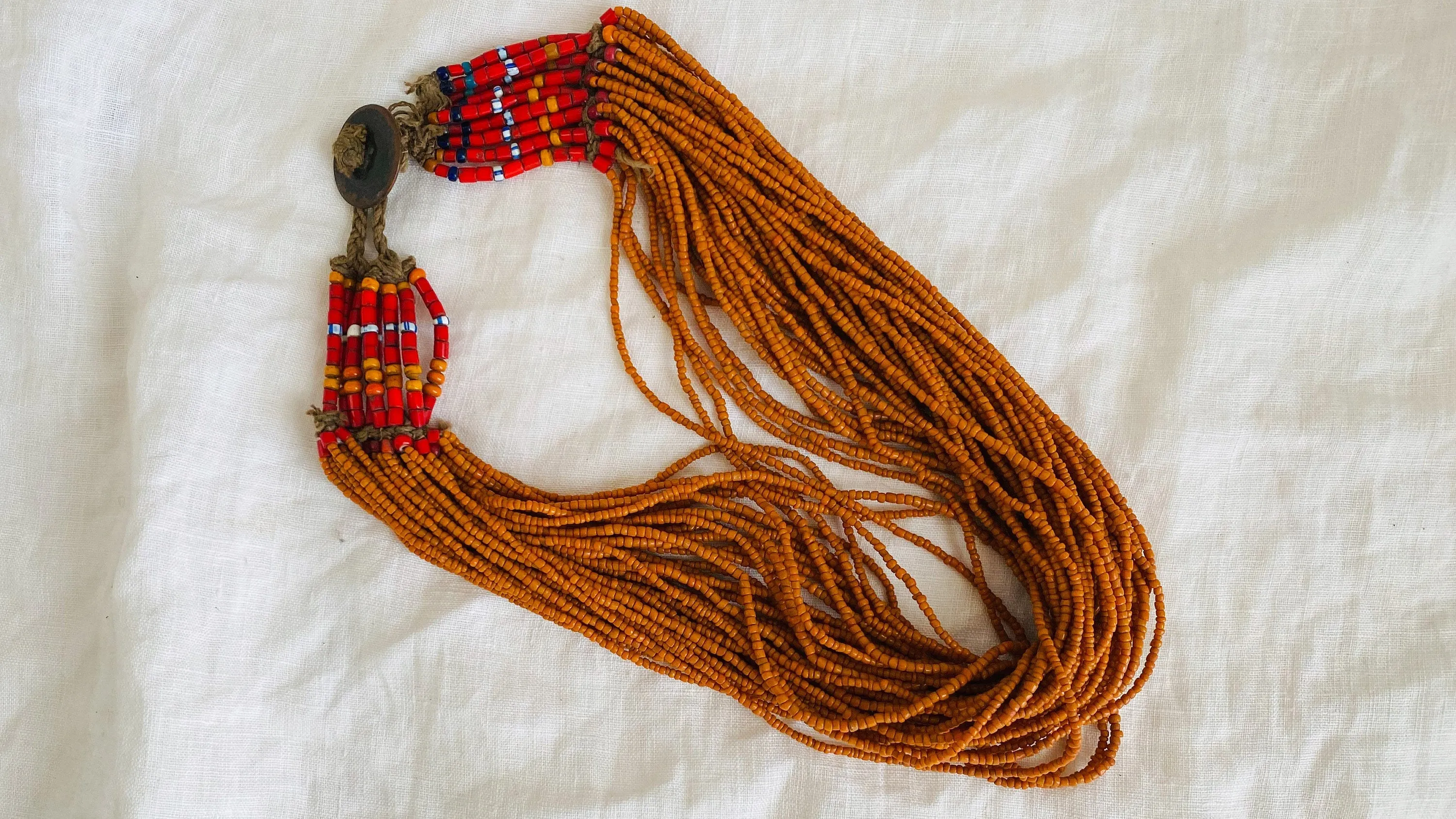 Antique Naga Multi-Strand Necklace. Nagaland, India. Tribal