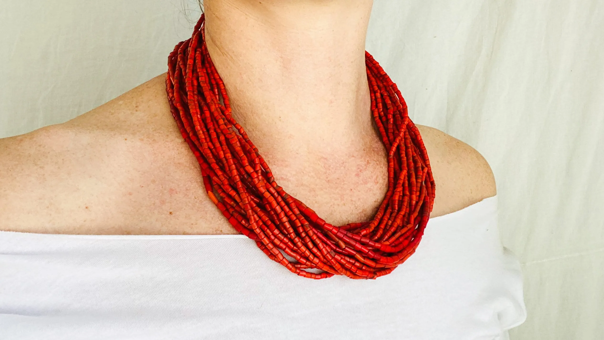 Antique Nagaland Multi-Strand Necklace Collectible. Naga