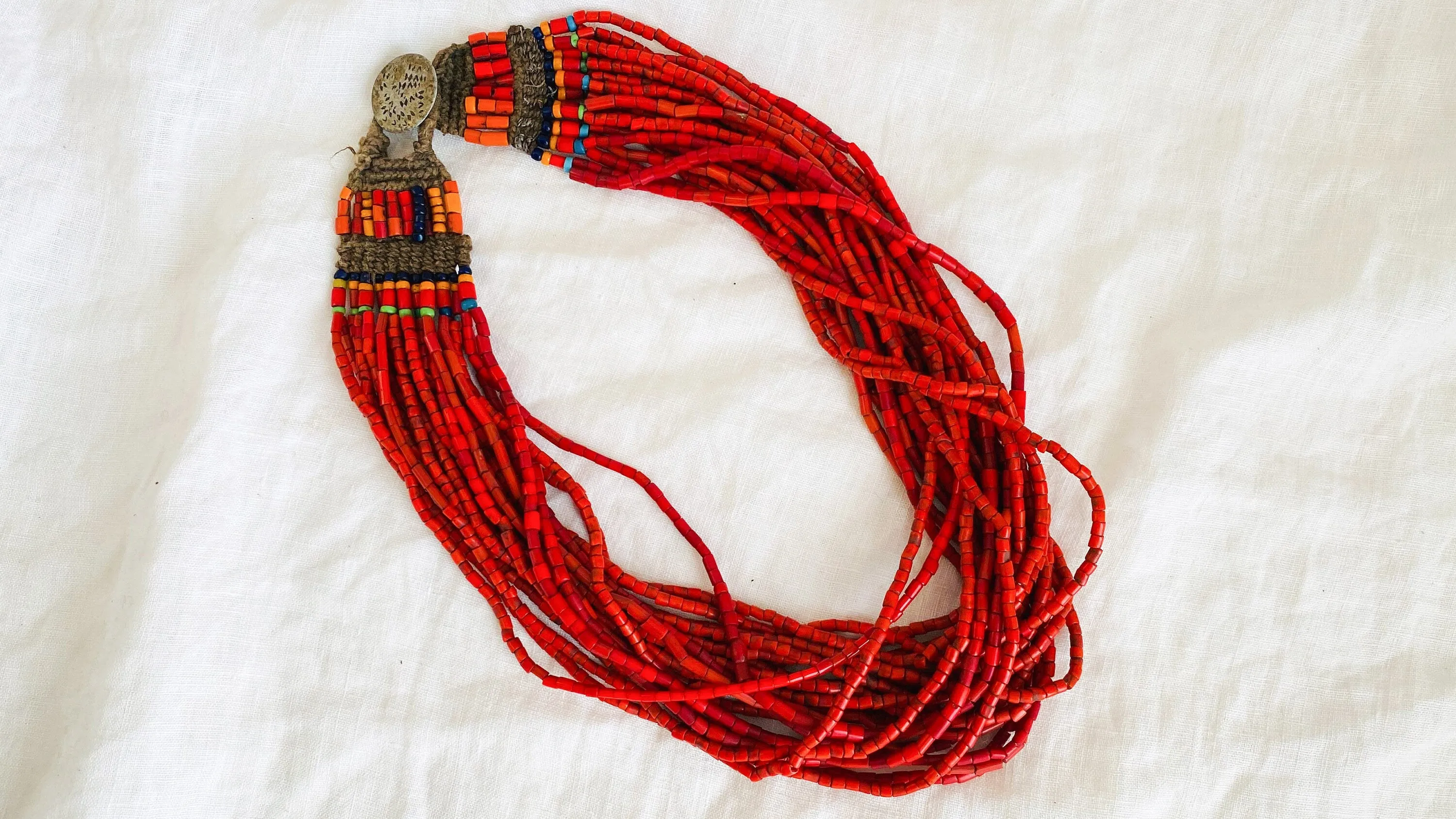 Antique Nagaland Multi-Strand Necklace Collectible. Naga