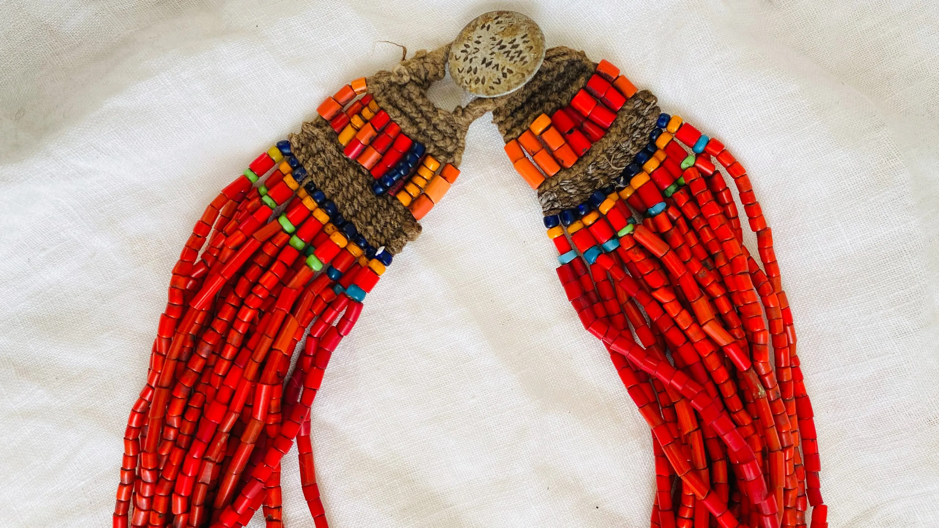 Antique Nagaland Multi-Strand Necklace Collectible. Naga