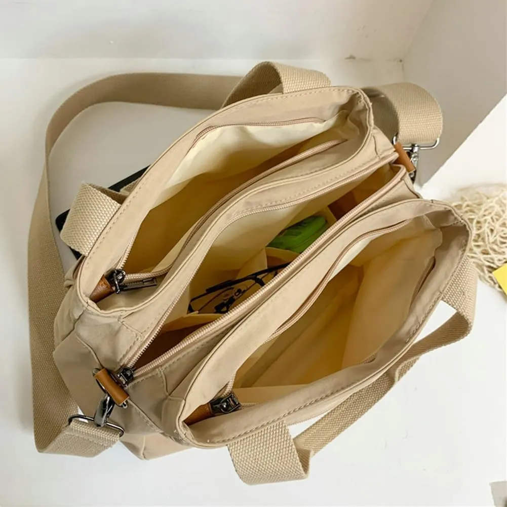 Bags for Women Three-layer Tote Casual Small Shoulder Bag Satchel Multi-pocket Crossbody Diaper Bag Work Bag 2024