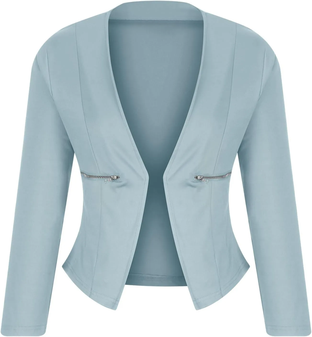Blazers for Women Long Sleeve Open Front Cardigan Casual Work Office Busssiness Cropped Blazer Suit Jackets