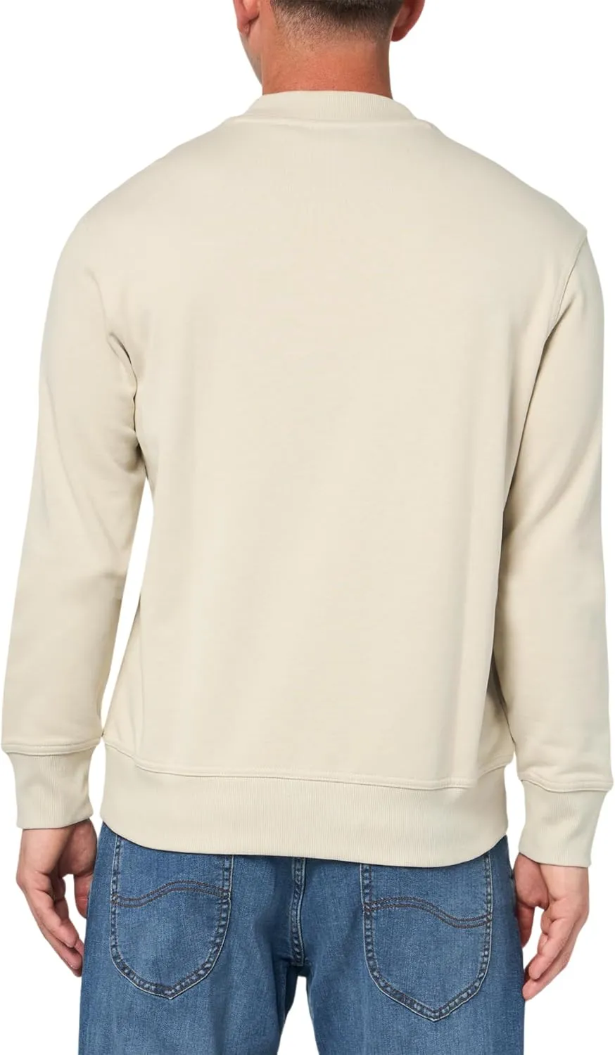 BOSS Men's Bold Logo French Terry Crew Neck Sweatshirt