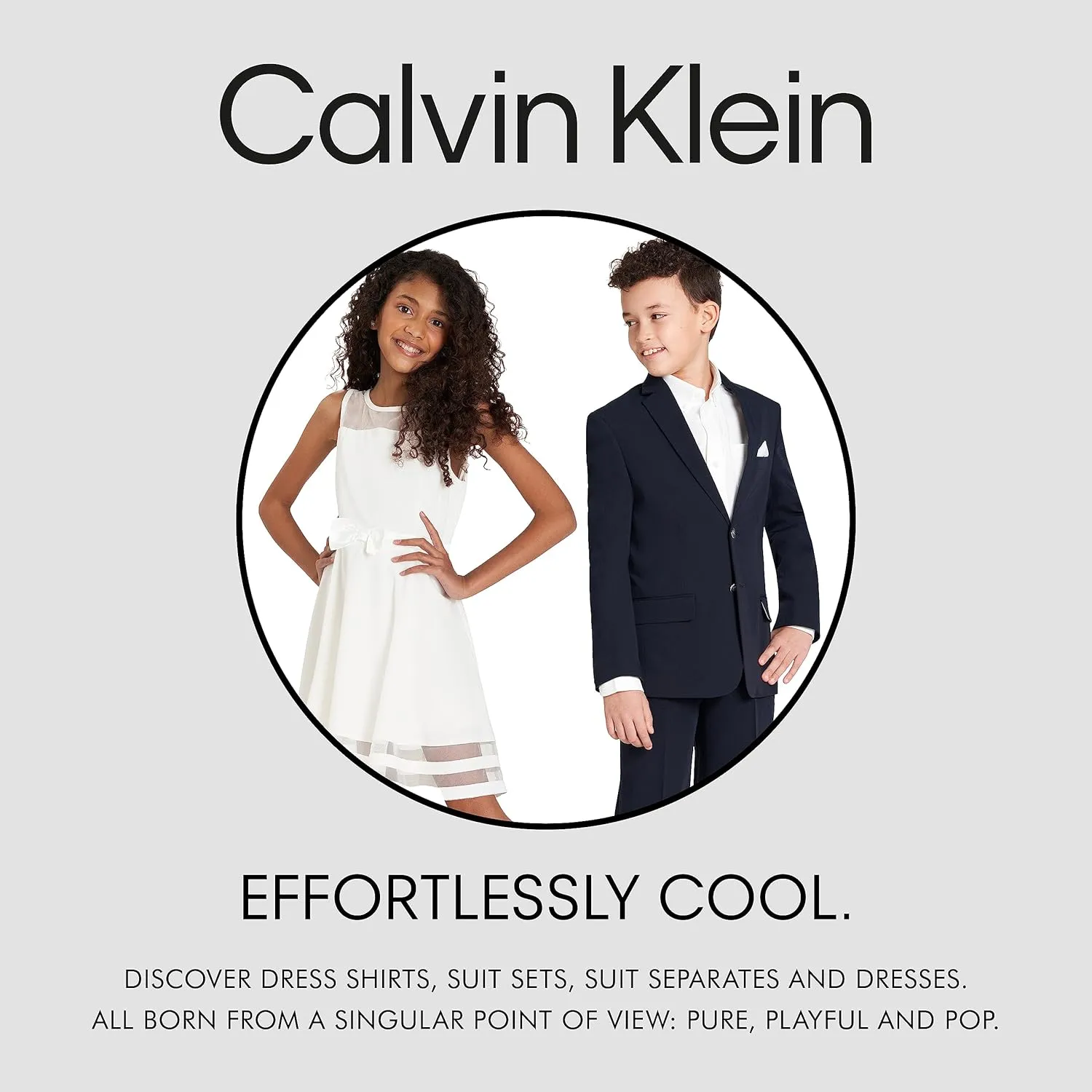 Calvin Klein Boys' Formal Suit Vest, Tailored Fit & Adjustable Back Strap, 4-button Single Breasted Closure & 2 Slit Pockets