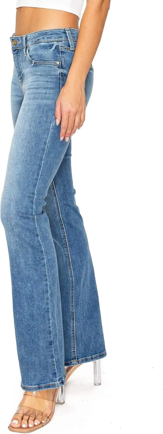 Celebrity Pink Women's Juniors Mid Rise Bootcut Jeans