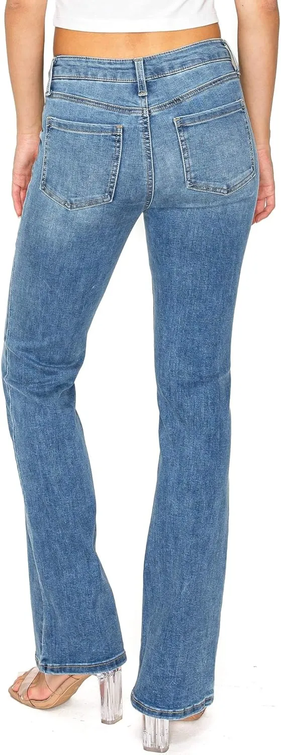 Celebrity Pink Women's Juniors Mid Rise Bootcut Jeans