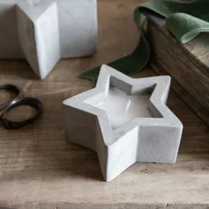 Cement Star Candle - 2 sizes