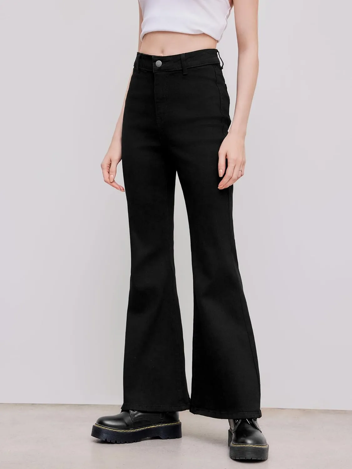 CIDER Flare Jeans for Women High Waist Stretch Wide Leg Denim Pants Slim Fit Jeans