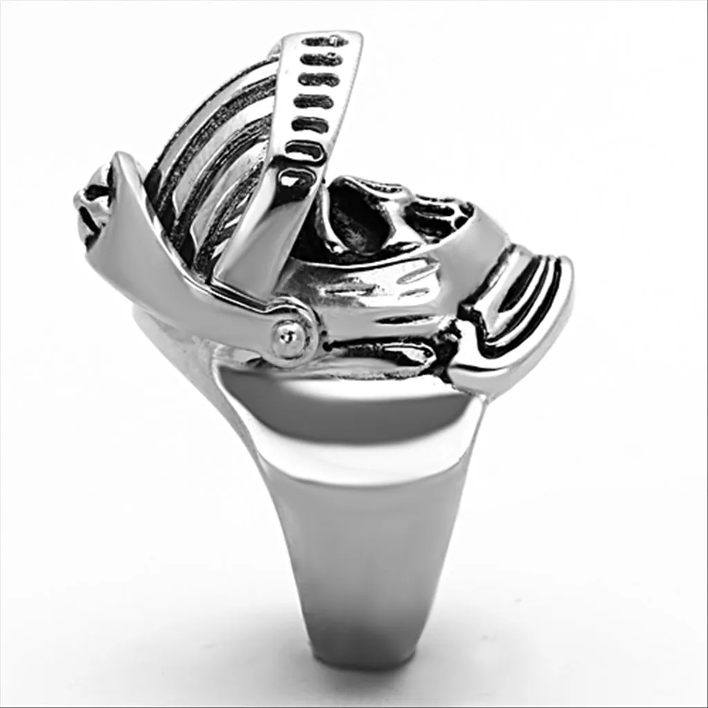 CJ1348 Wholesale Men's Stainless Steel Men's Knight Helmet Skull Ring