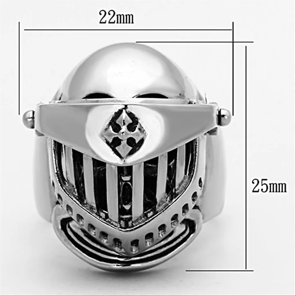 CJ1348 Wholesale Men's Stainless Steel Men's Knight Helmet Skull Ring