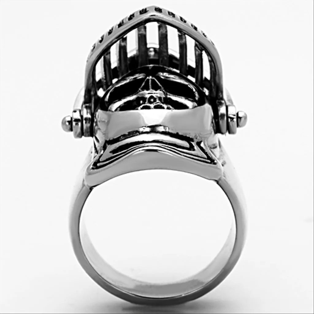 CJ1348 Wholesale Men's Stainless Steel Men's Knight Helmet Skull Ring