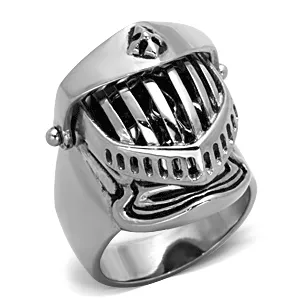 CJ1348 Wholesale Men's Stainless Steel Men's Knight Helmet Skull Ring