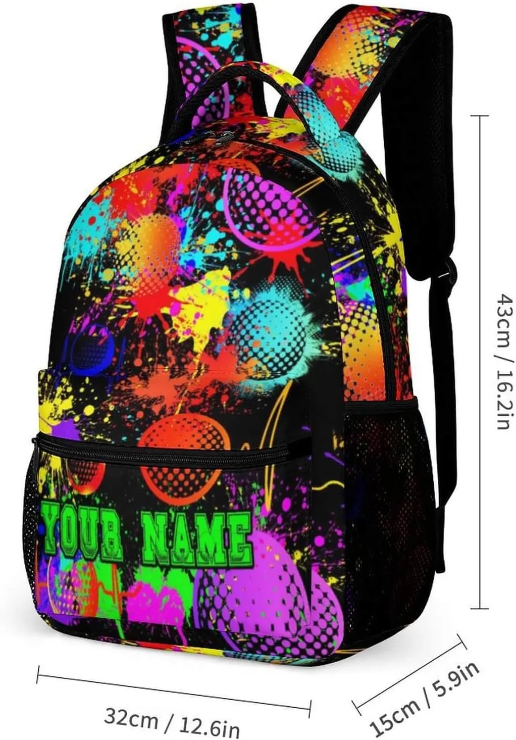 Custom Golf Backpack with Lunch Box & Pencil Case for Kids Girls Boys School, 16 Inch Cool Golf Bookbag, School Backpack for Students Children, sustainable, Lightweight, Large Capacity