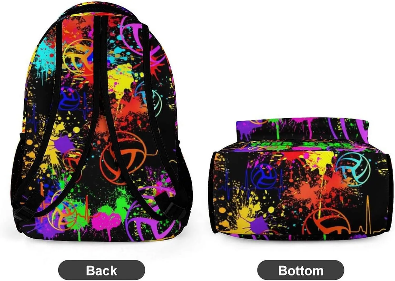 Custom Volleyball School Backpack for Kids Girls Boys, 16 Inch Cool Volleyball Themed Bookbag, Personality School Backpack for Students Children, sustainable, Lightweight, Large Capacity