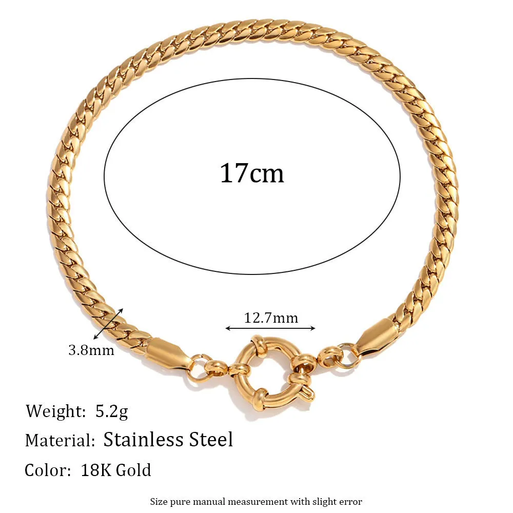 European and American Simple Blade Chain Bracelet