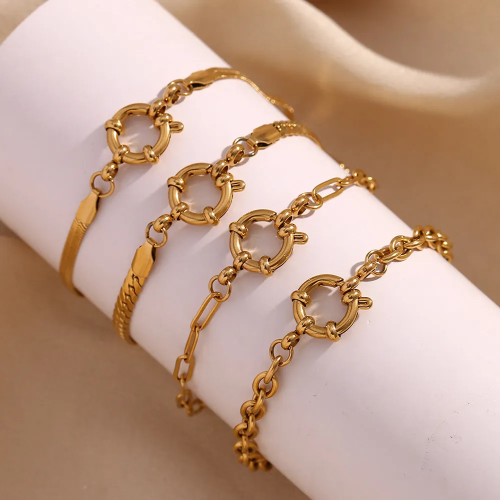 European and American Simple Blade Chain Bracelet