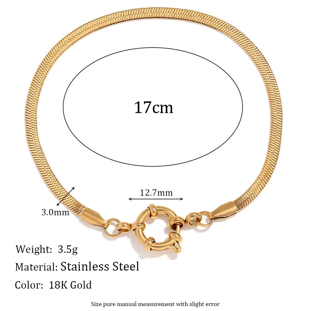 European and American Simple Blade Chain Bracelet