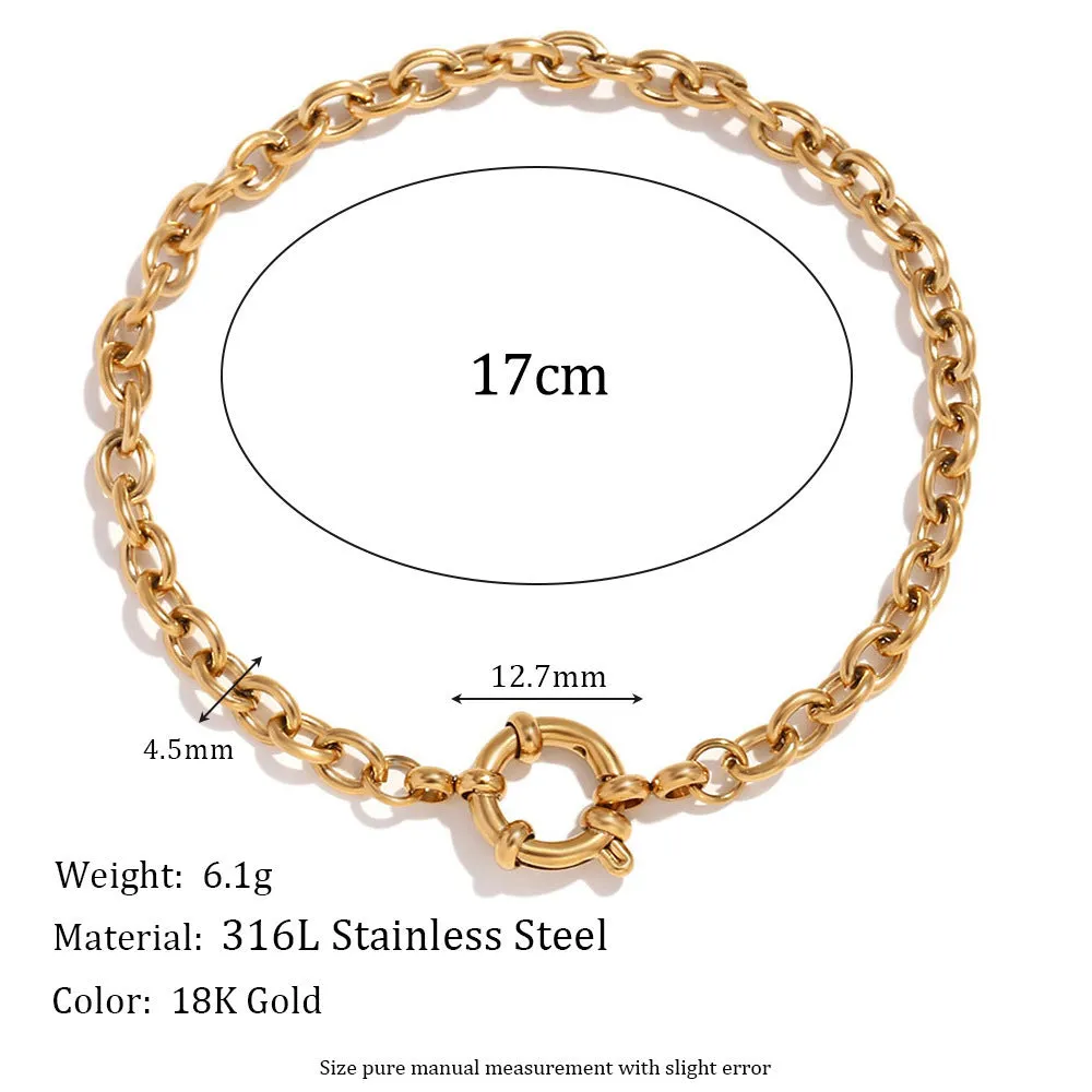 European and American Simple Blade Chain Bracelet