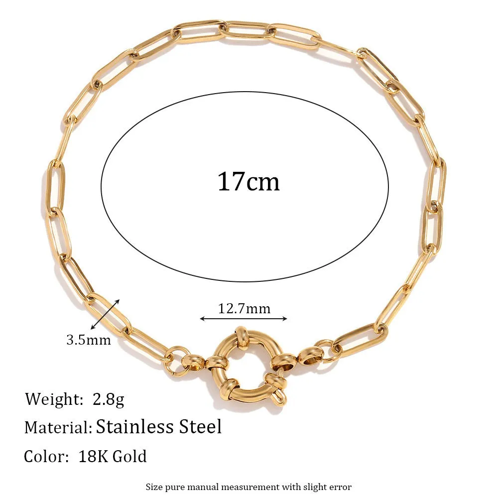 European and American Simple Blade Chain Bracelet