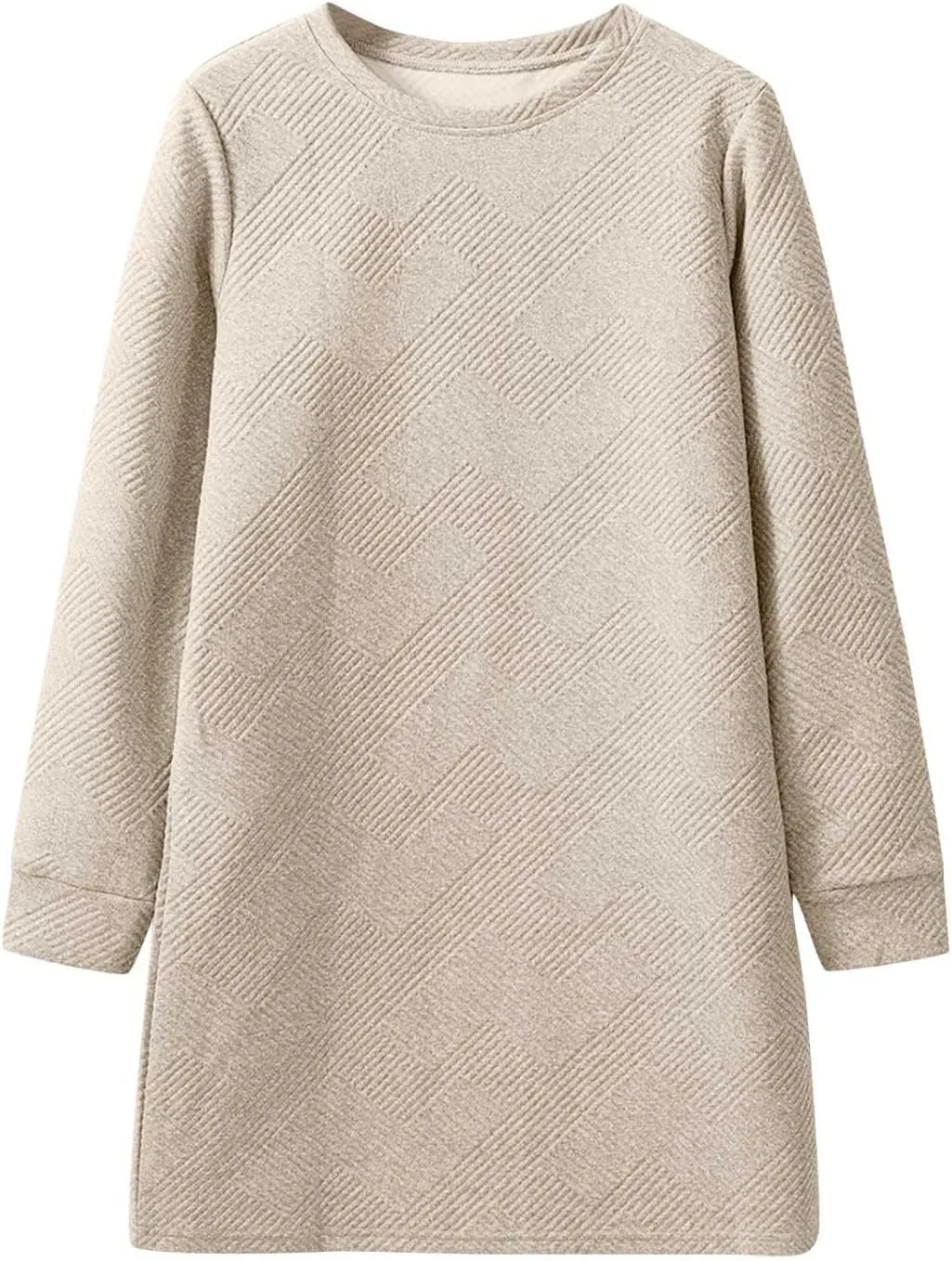 Fall Dresses for Women 2024 Trendy Long Sleeve Crewneck Causal Dress Fall Fashion Solid T-Shirt Dress Outfits Clothes