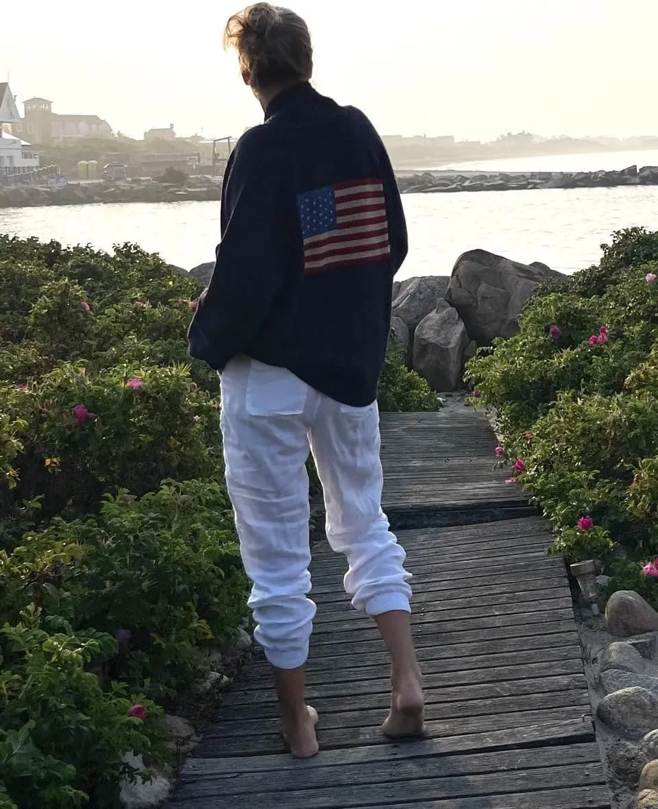 Fourth of July American Flag Knit Sweater Cardigan for Women Y2k USA Patriotic Vintage Knitwear Cardigans.