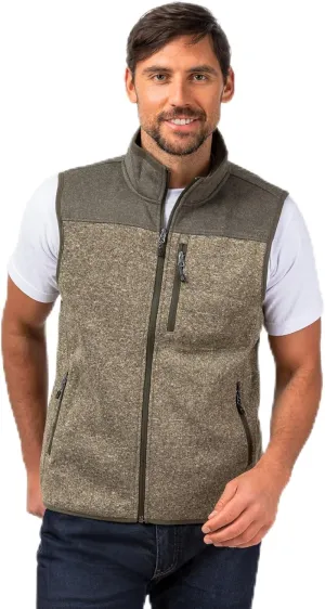 Free Country Men's Full Zip Color Block Sweater Fleece Vest