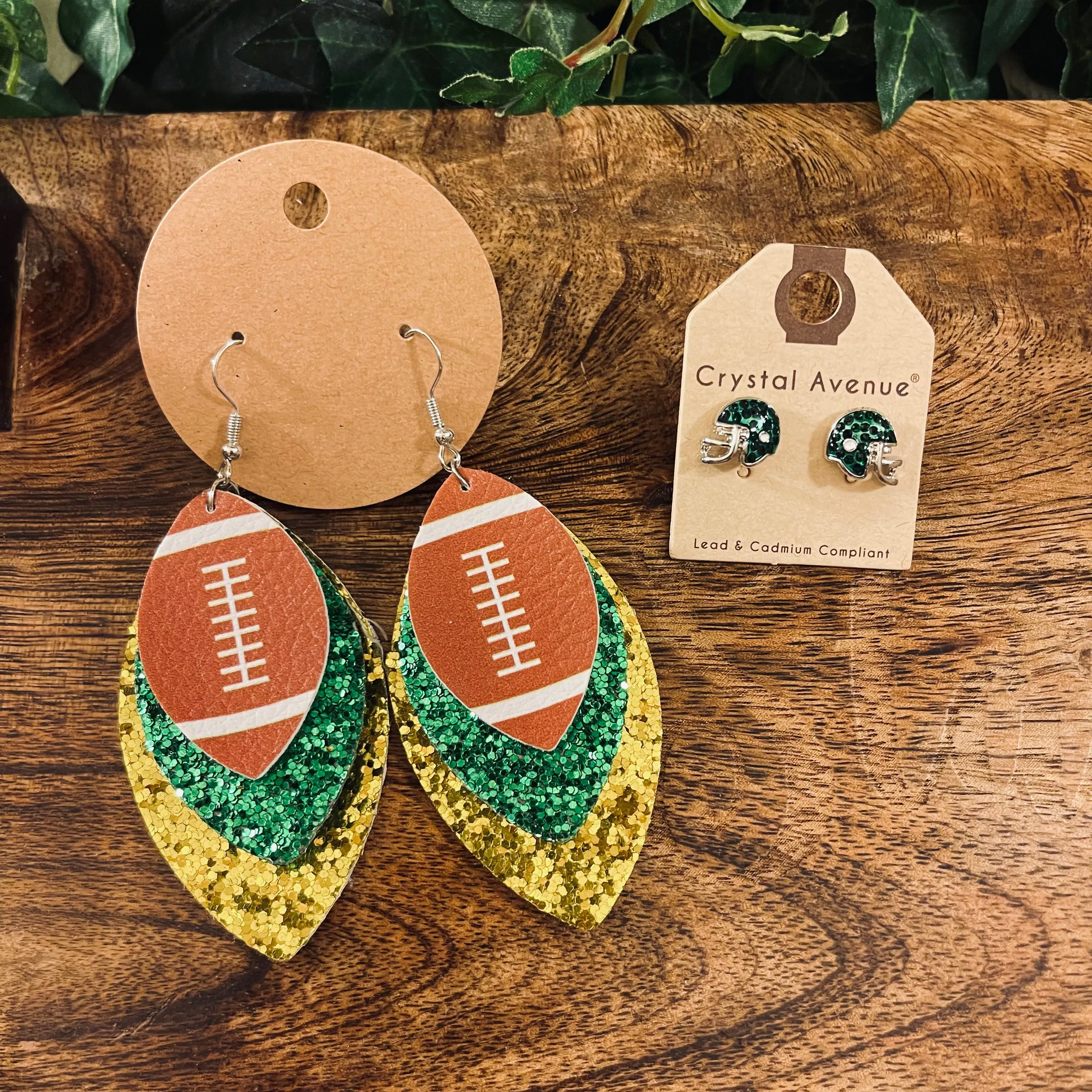 GameDay: Helmet Post Back Style or Dangle Earrings