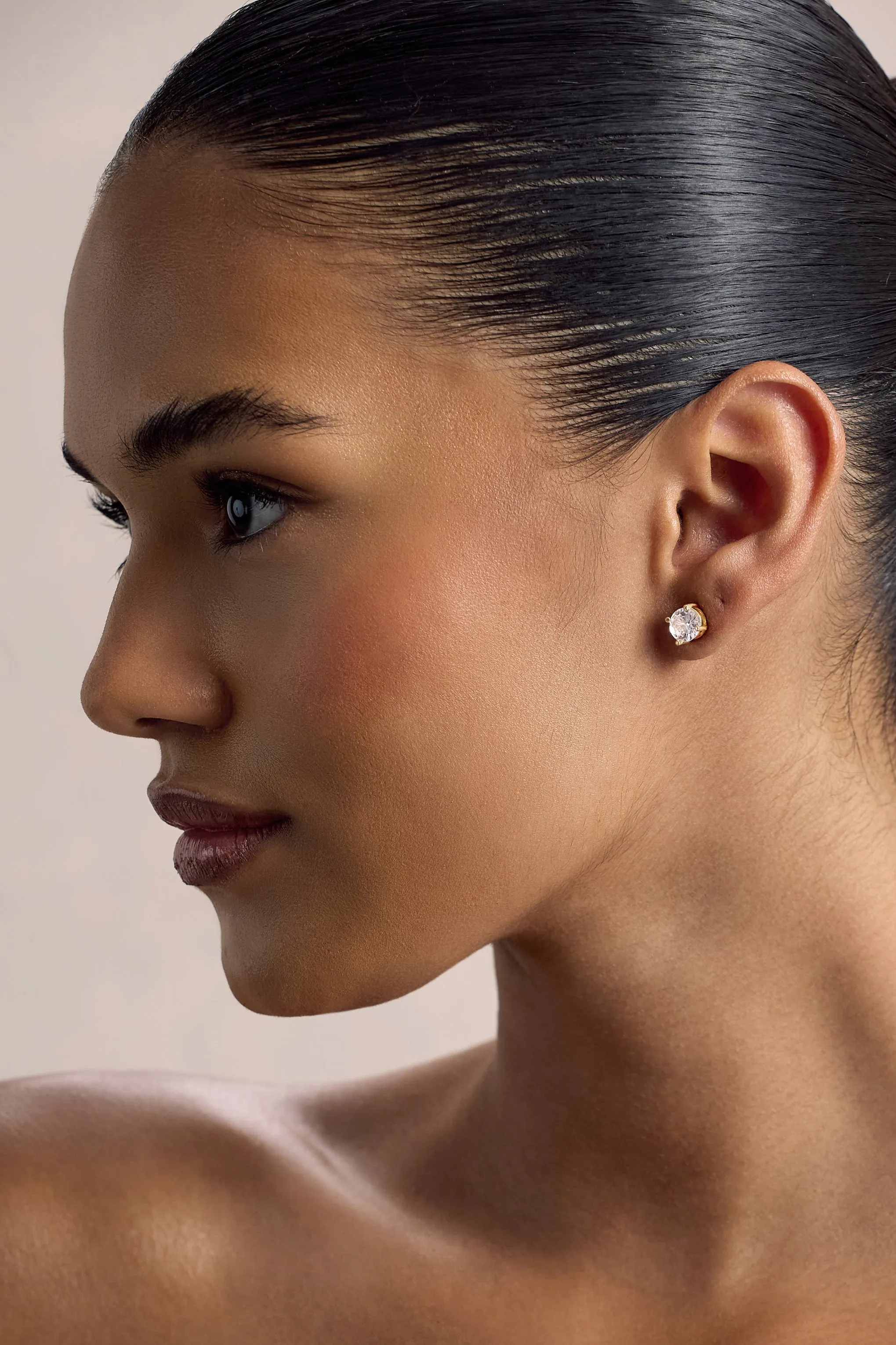 Gaze | Gold Diamante Necklace & Earrings Set