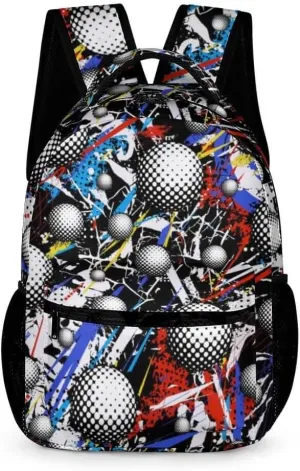 Golf School Backpack for Kids Girls Boys, 16 Inch Cool Golf Themed Bookbag, Personality School Backpack for Students Children, sustainable, Lightweight, Large Capacity