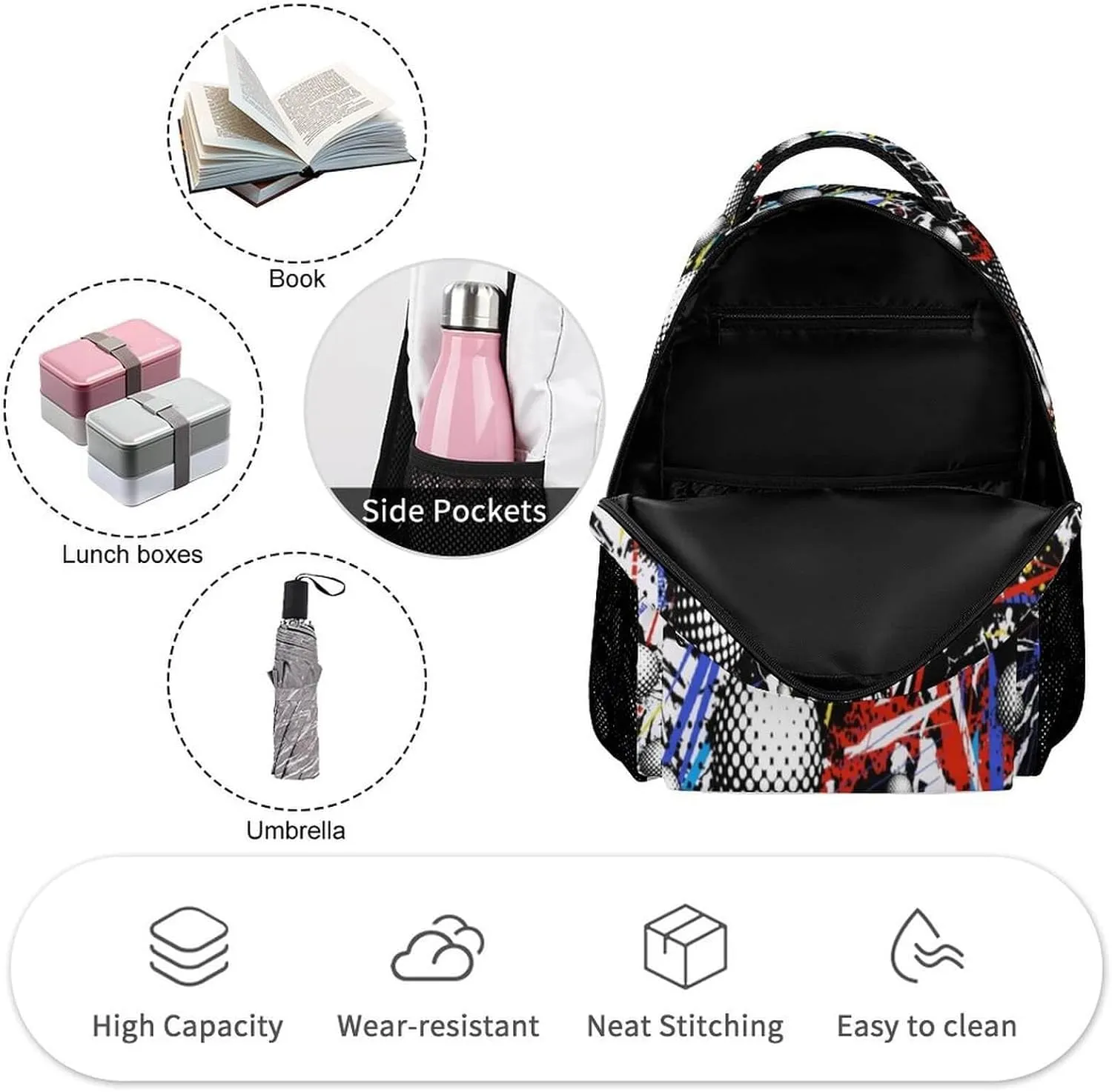 Golf School Backpack for Kids Girls Boys, 16 Inch Cool Golf Themed Bookbag, Personality School Backpack for Students Children, sustainable, Lightweight, Large Capacity