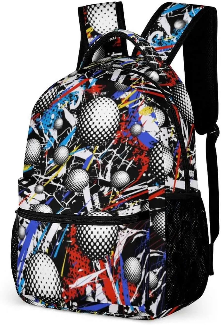 Golf School Backpack for Kids Girls Boys, 16 Inch Cool Golf Themed Bookbag, Personality School Backpack for Students Children, sustainable, Lightweight, Large Capacity