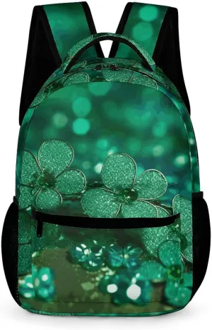 Green Sparkly Spring Laptop Backpack for Women Travel Anti-Theft Laptop Bag Fashion College Work Business Backpacks Purse Casual Travel Daypacks