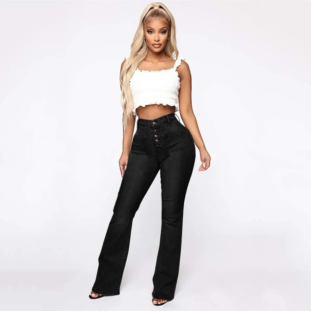 High Waisted Jeans for Women Jeans Poket Pants Mid Casual Denim Lace Women's Jeans High Waisted Jeans for Women
